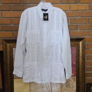 Men's New Guayabera Wedding Shirt Large